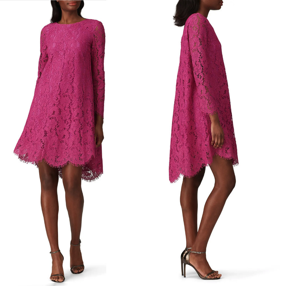 Adam Lippes x RTR Long Sleeve Trapeze Dress in Pink - Size 6